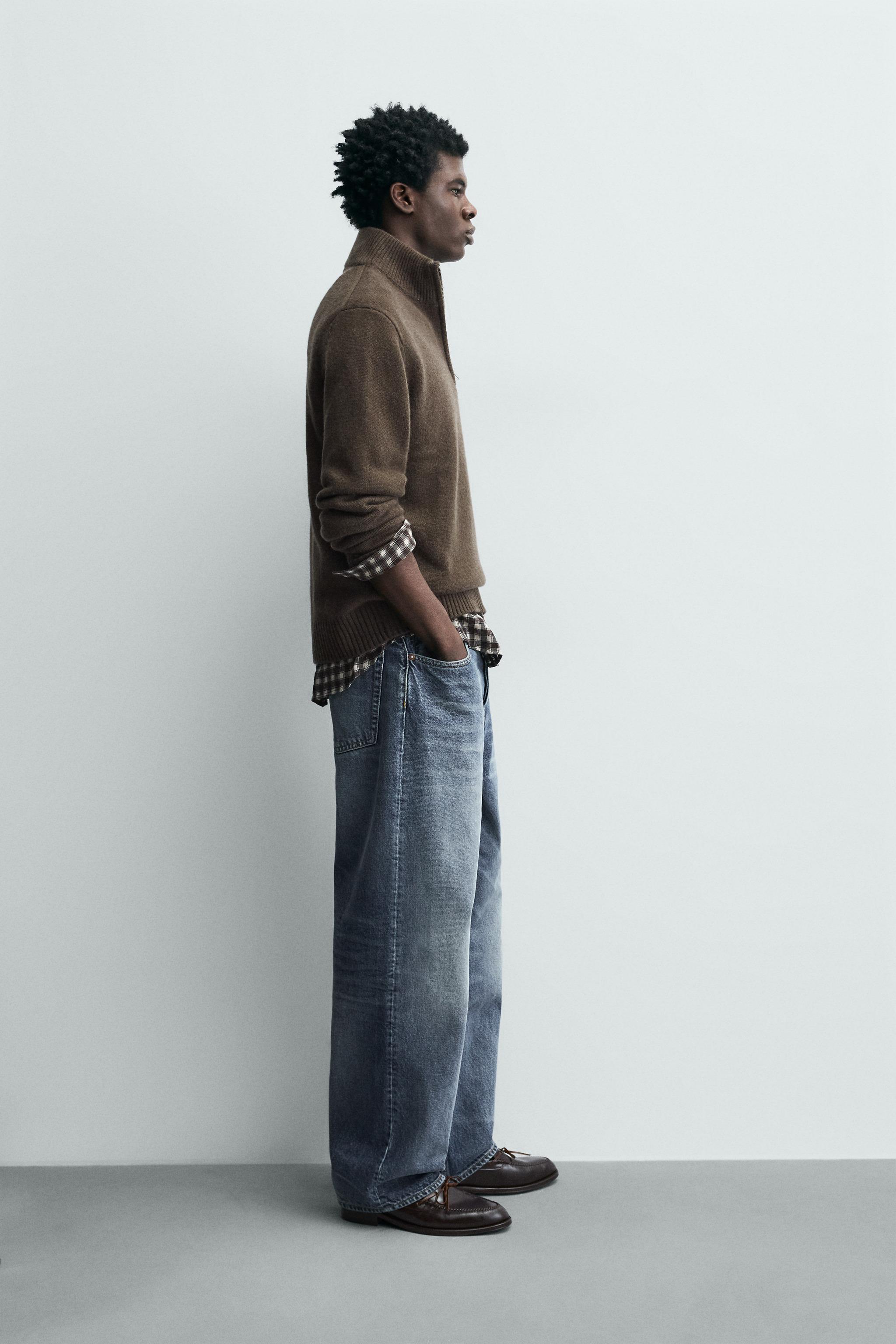 100% WOOL QUARTER-ZIP JUMPER